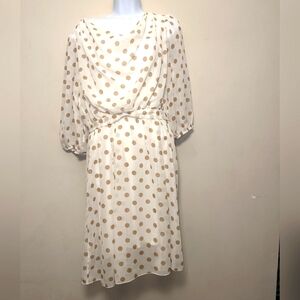 KATE and LILY white Polka Dot Dress 8